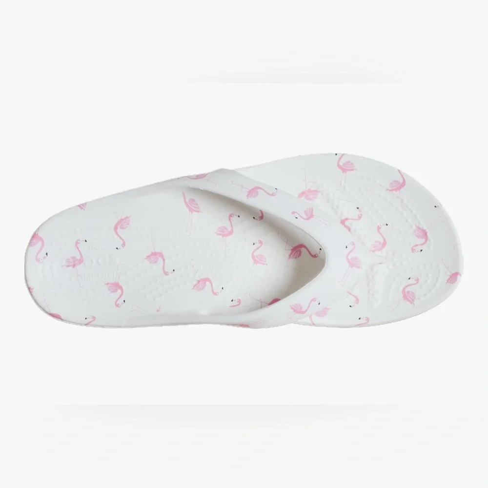 Crocs Kadee II Flamingo Print Flip Flop W 211700-100 Women’s Size 7 - Picture 5 of 8